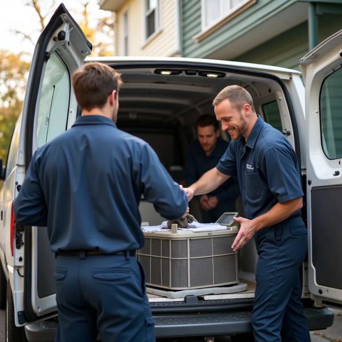 HVAC Newburgh NY technicians at their Newburgh shop