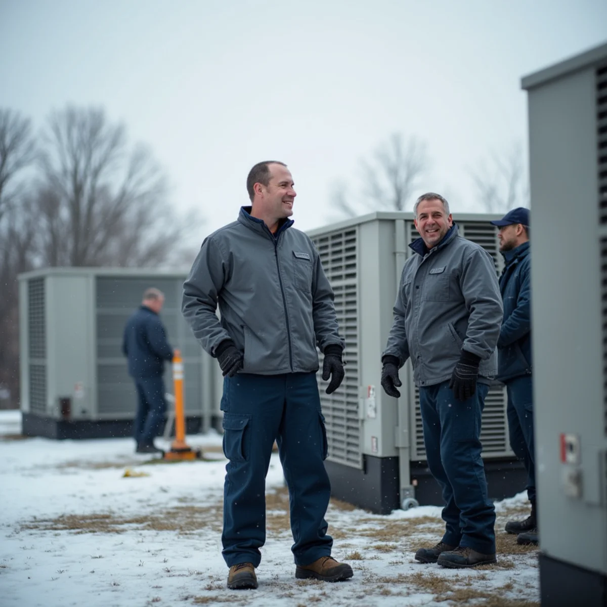 Large warehouse unit heaters and rooftop equipment near Stewart Airport in New Windsor, NY
