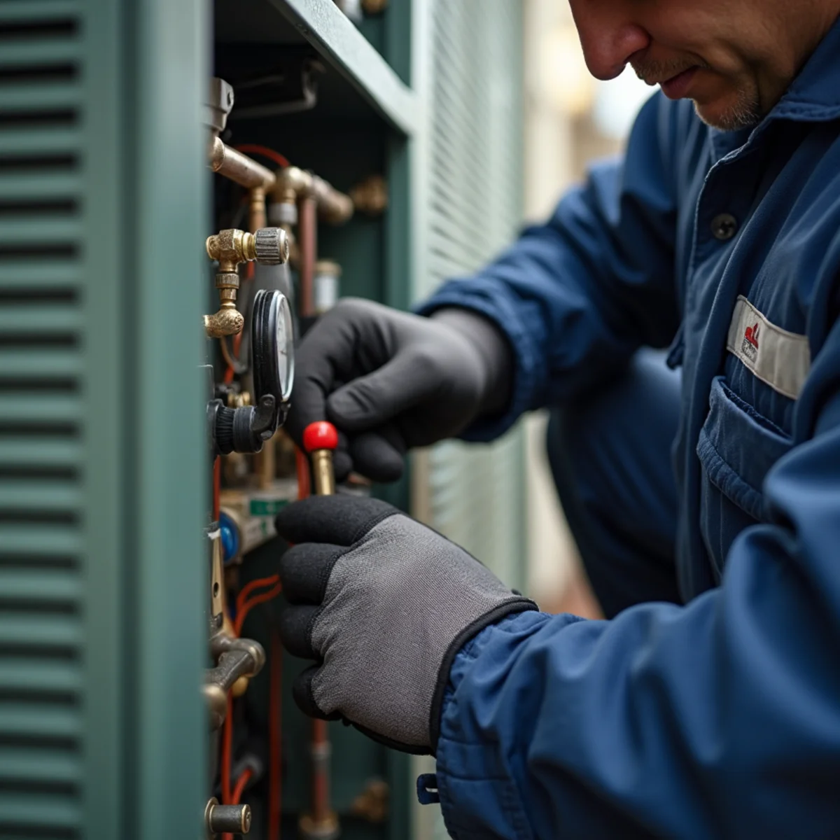 Close-up of commercial hvac work in a Newburgh, NY home