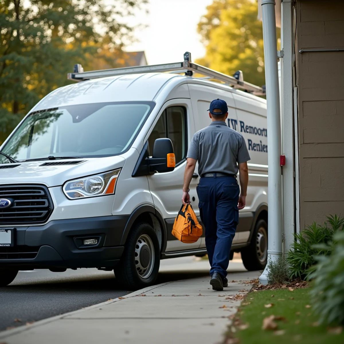 HVAC Newburgh NY service van at a home in Grand-Montgomery Corridor, NY